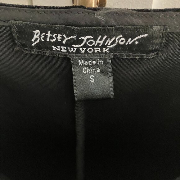 Vintage 90's Y2K BetseyJohnson Stretch Velvet Floral Embroidered Slip Dress/ SM - Picture 6 of 6